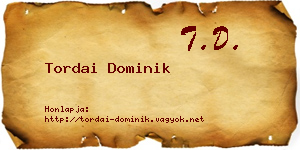 Tordai Dominik névjegykártya